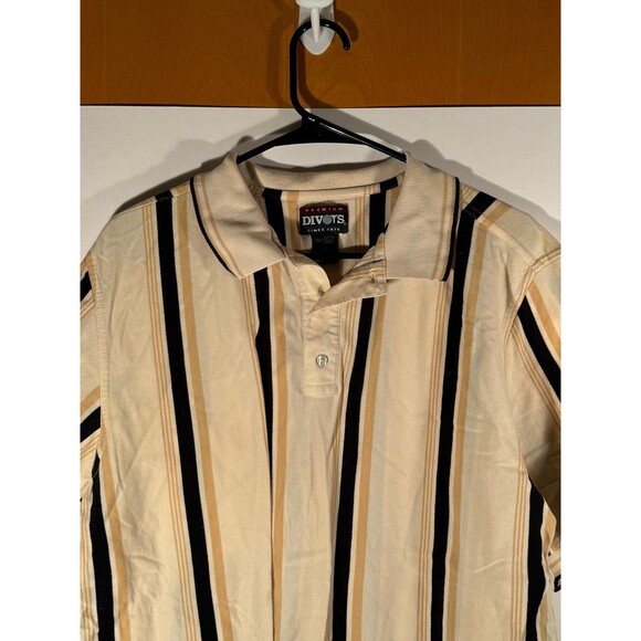 Vintage Divots Premium Golf Short Sleeve Polo Shirt Mens Large - Picture 2 of 8